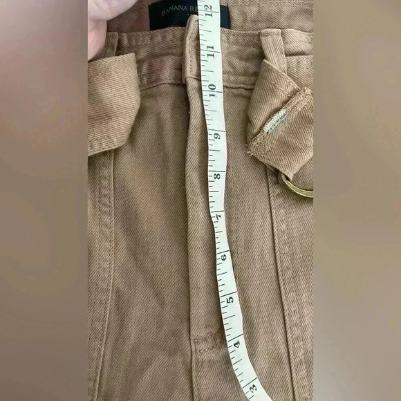 🆕Banana Republic Size 4T High Rise Denim Cargo Pants Slim Fit Cropped Ankle Fit - Picture 10 of 11